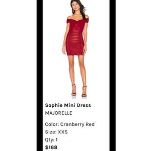 revolve MAJORELLE sophie mini red/burgundydress